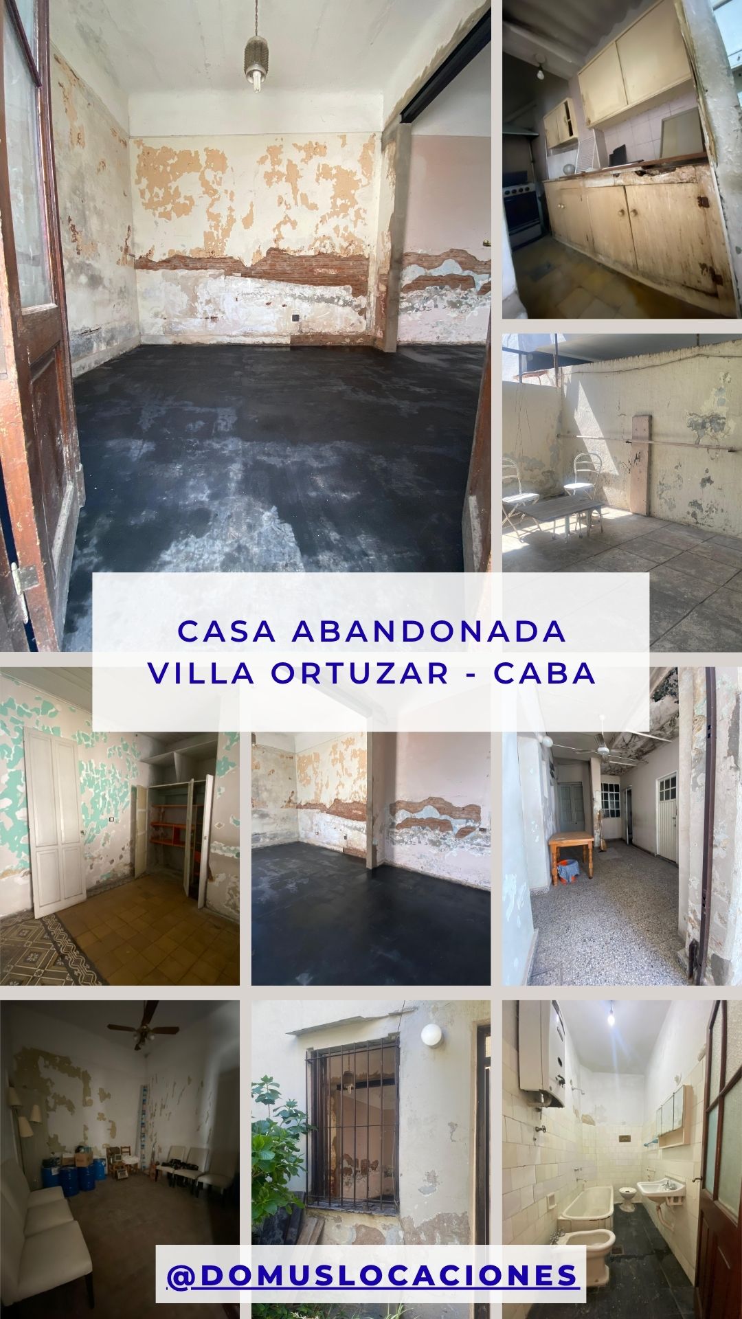 Casona abandonada en Villa Ortuzar CABA — vista principal